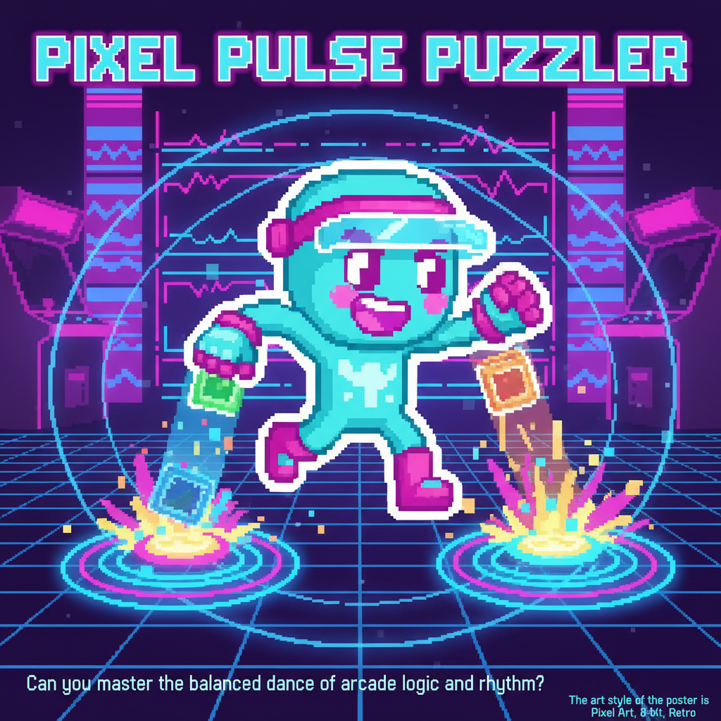 Pixel Pulse Puzzler - Grid-Based Puzzle by Jabali AI