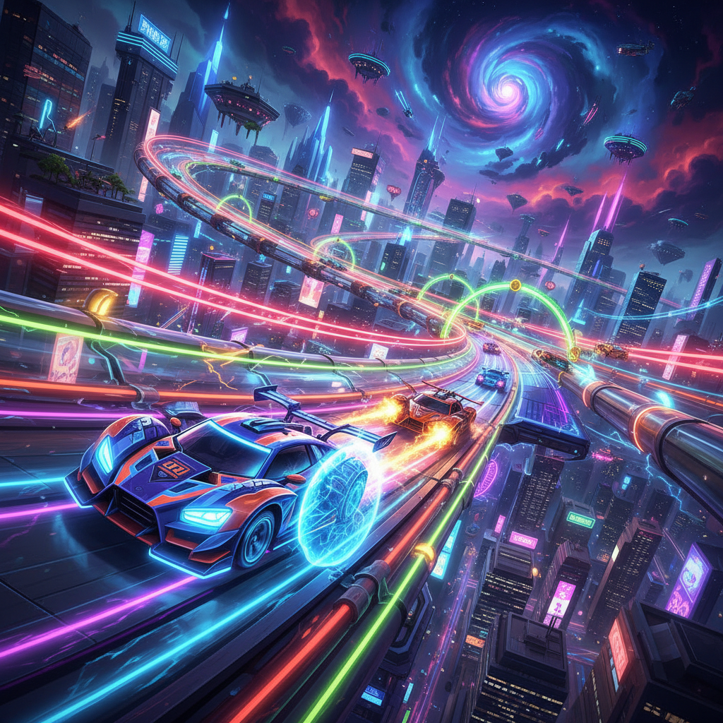 Neon Velocity: Combat Circuit - 3D Racing by Jabali AI
