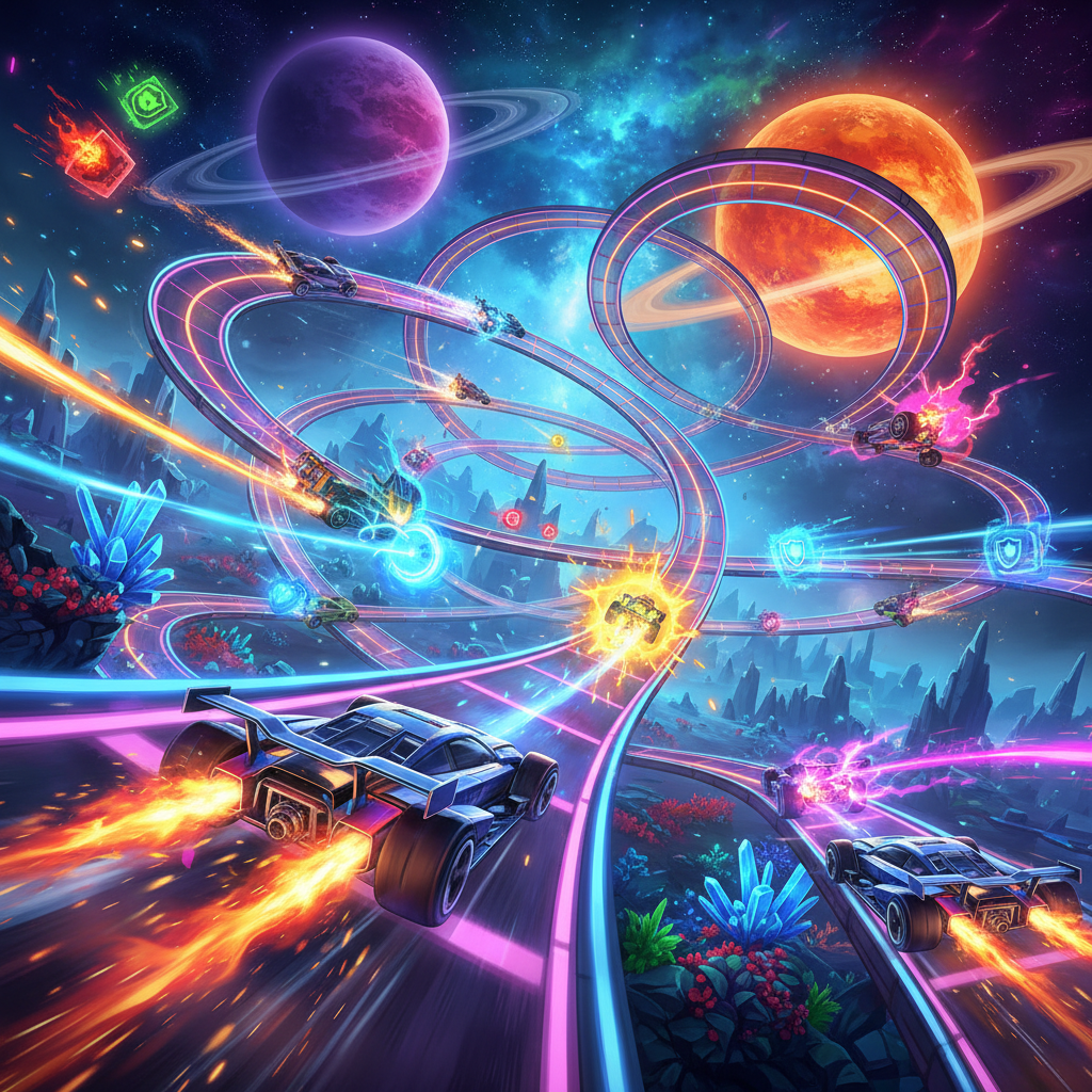 Neon Rift Racers - 3D Racing by Jabali AI