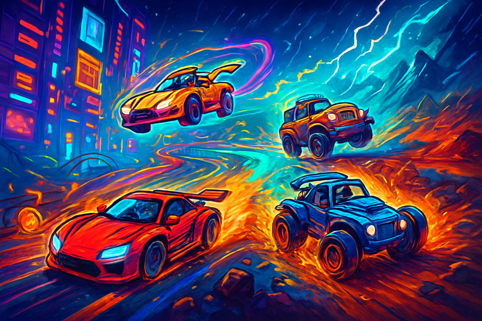 Neon Rivals: Turbo Clash - 3D Racing by Jabali AI