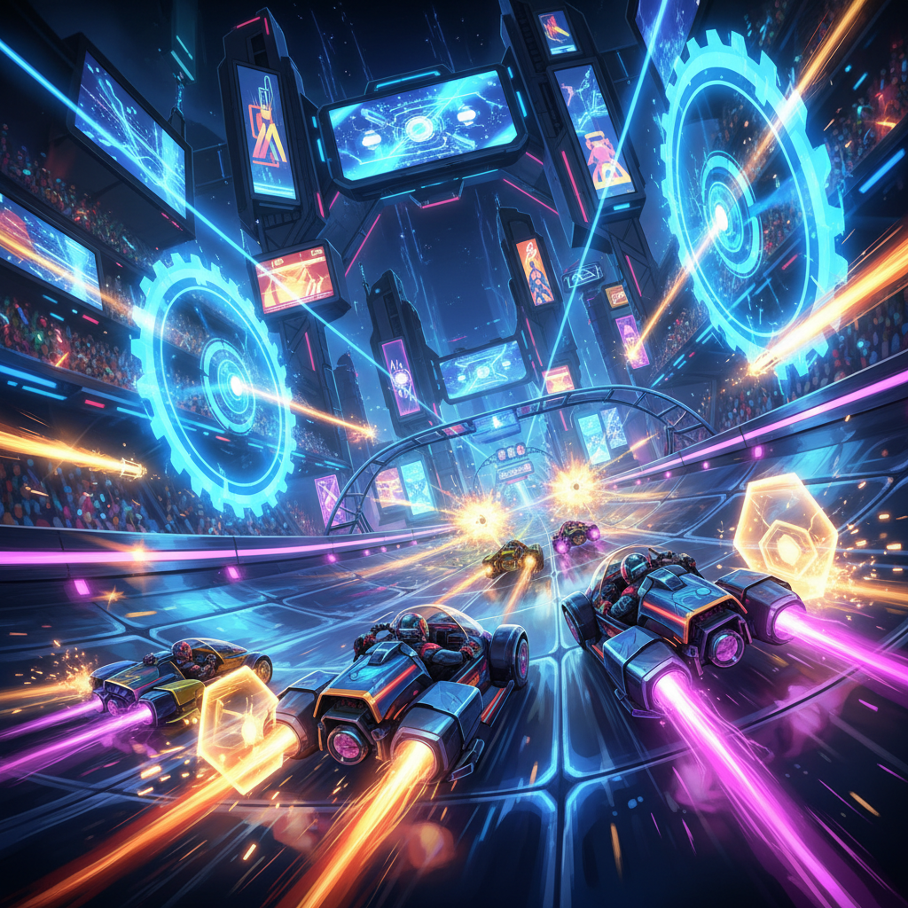 Neon Velocity: Battle Circuit - 3D Racing by Jabali AI