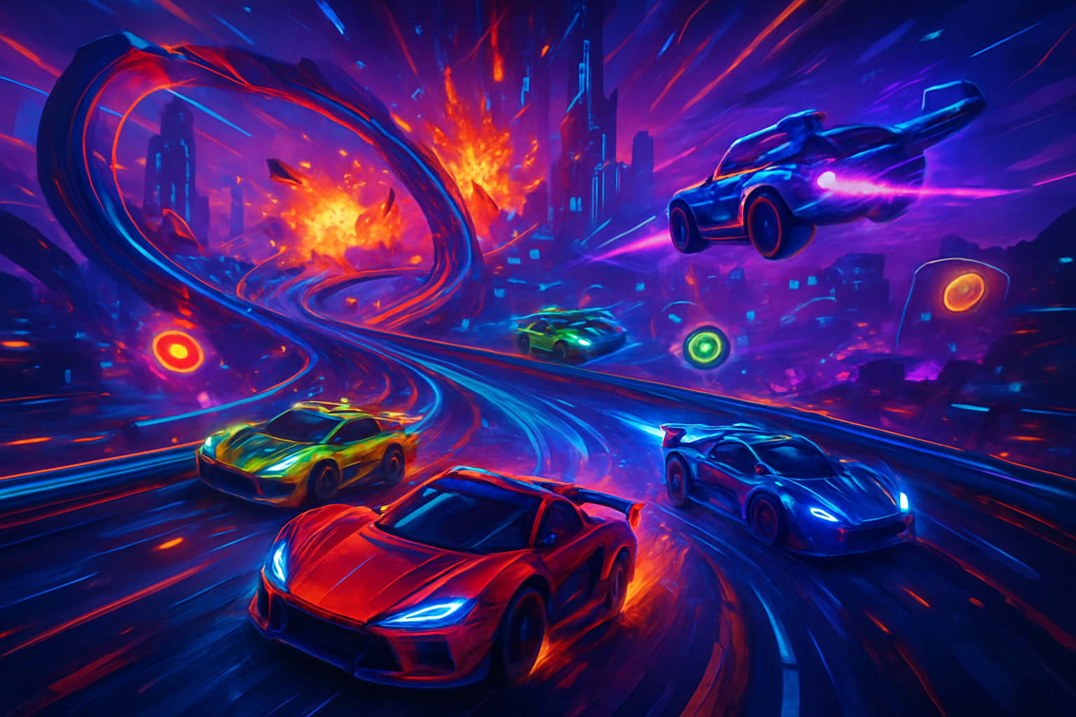 Neon Velocity: Combat Circuit - 3D Racing by Jabali AI