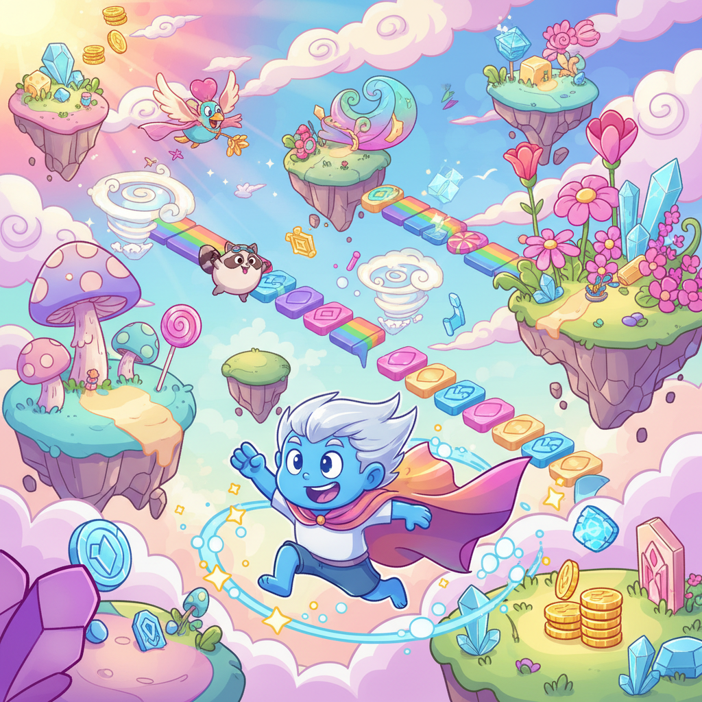 Skybound Relic Runner - Rhythm Platformer by Jabali AI