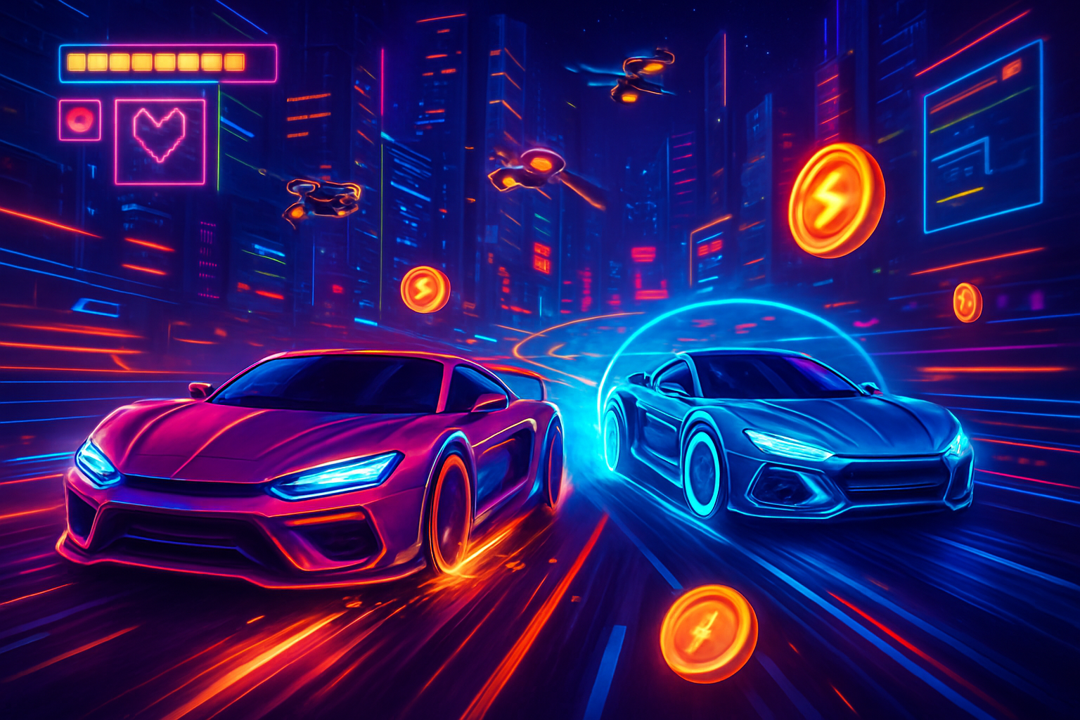 Neon Rivals: Turbo Combat - 3D Racing by Jabali AI
