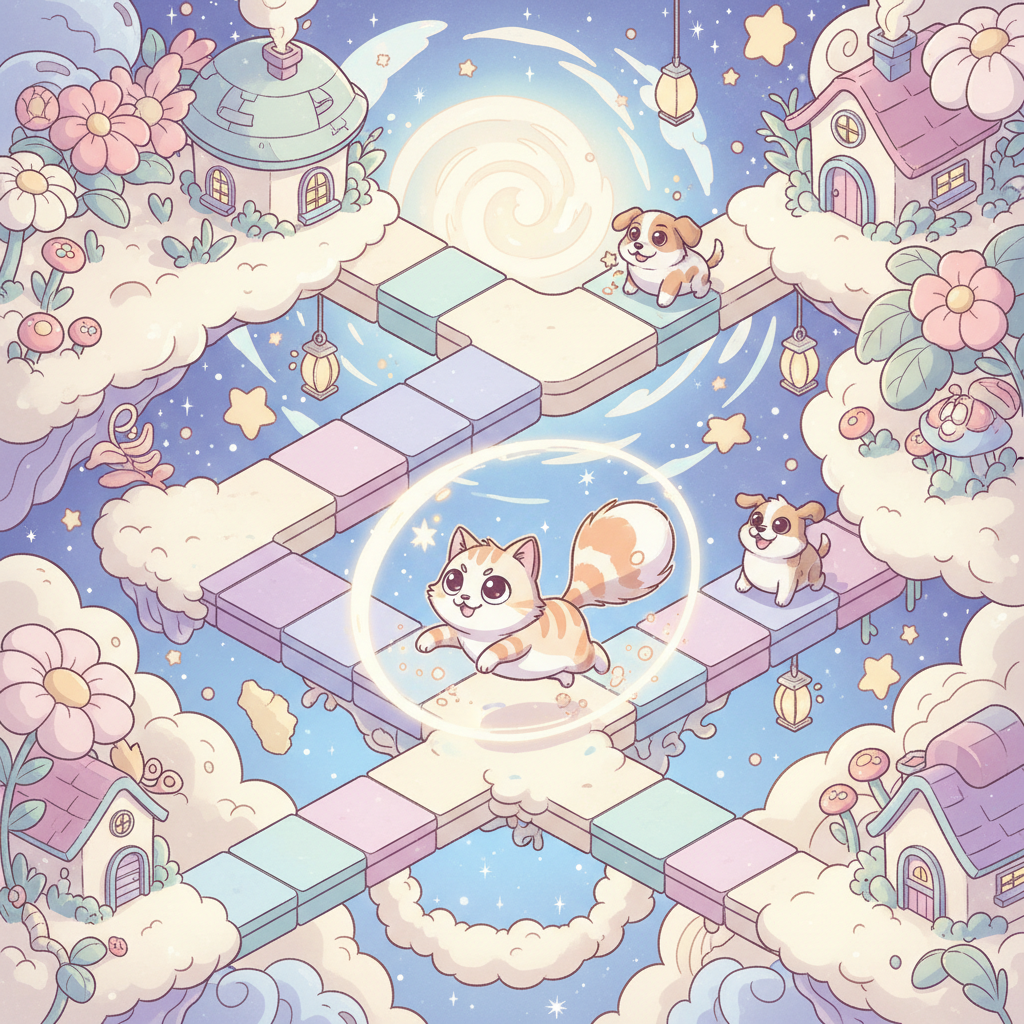 Cloudbound Catventure - Rhythm Platformer by Jabali AI