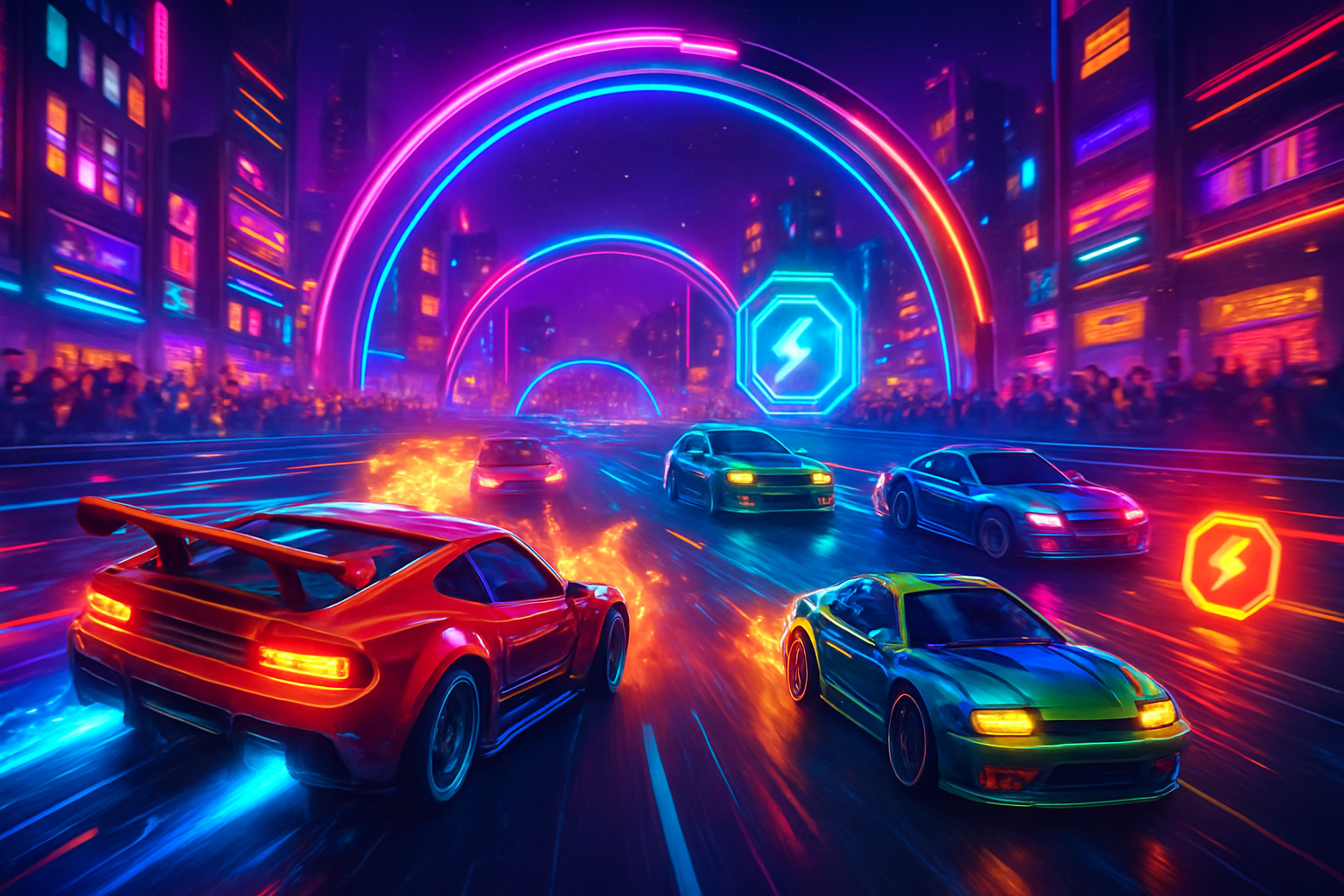 Neon Rivals: Turbo Gauntlet - 3D Racing by Jabali AI