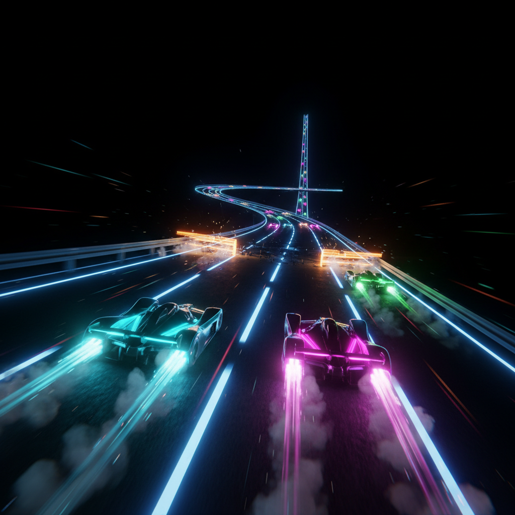 Neon Rift Rivals - 3D Racing by Jabali AI