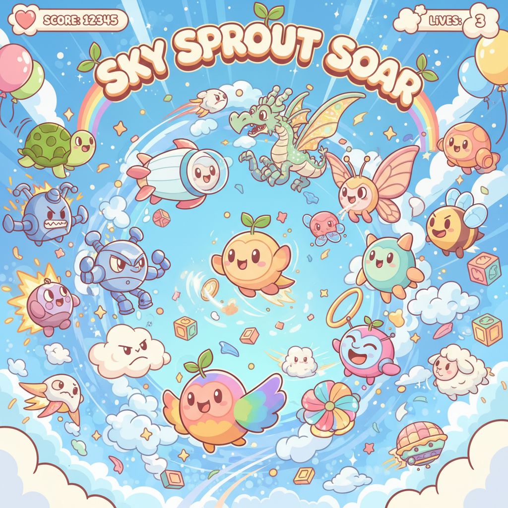 Sky Sprout Soar - Fixed Shooter Arcade by Jabali AI