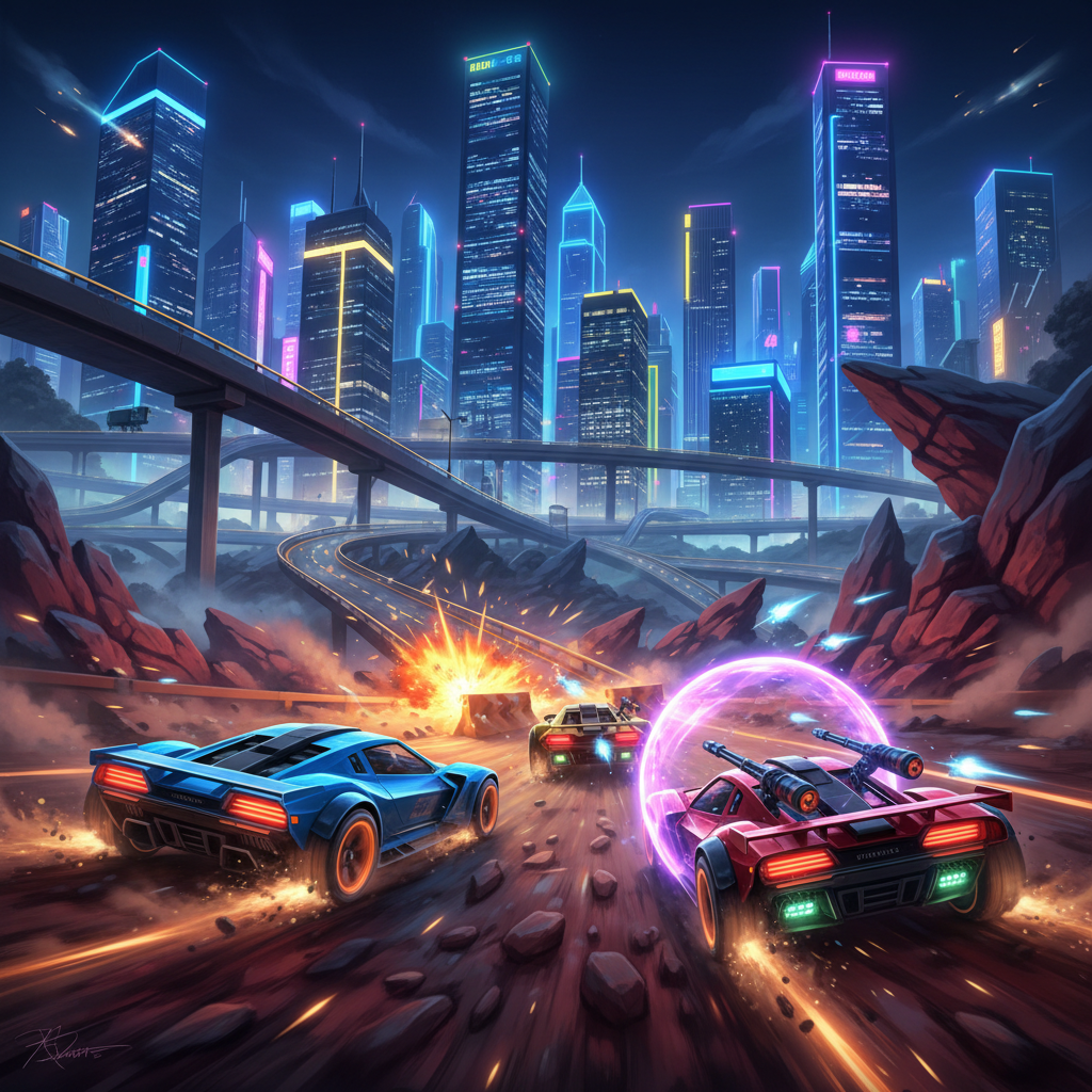 Neon Combat Racers - 3D Racing by Jabali AI