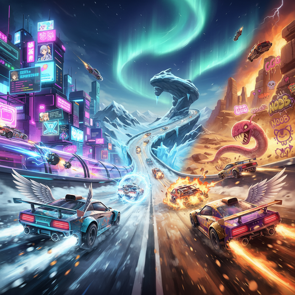 Supercar Clash: Neon Rivals - 3D Racing by Jabali AI