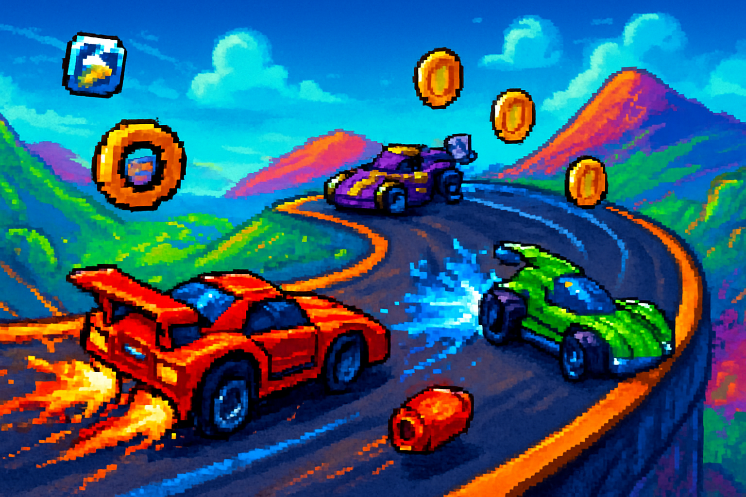 Pixel Turbo Rivals - 3D Racing by Jabali AI
