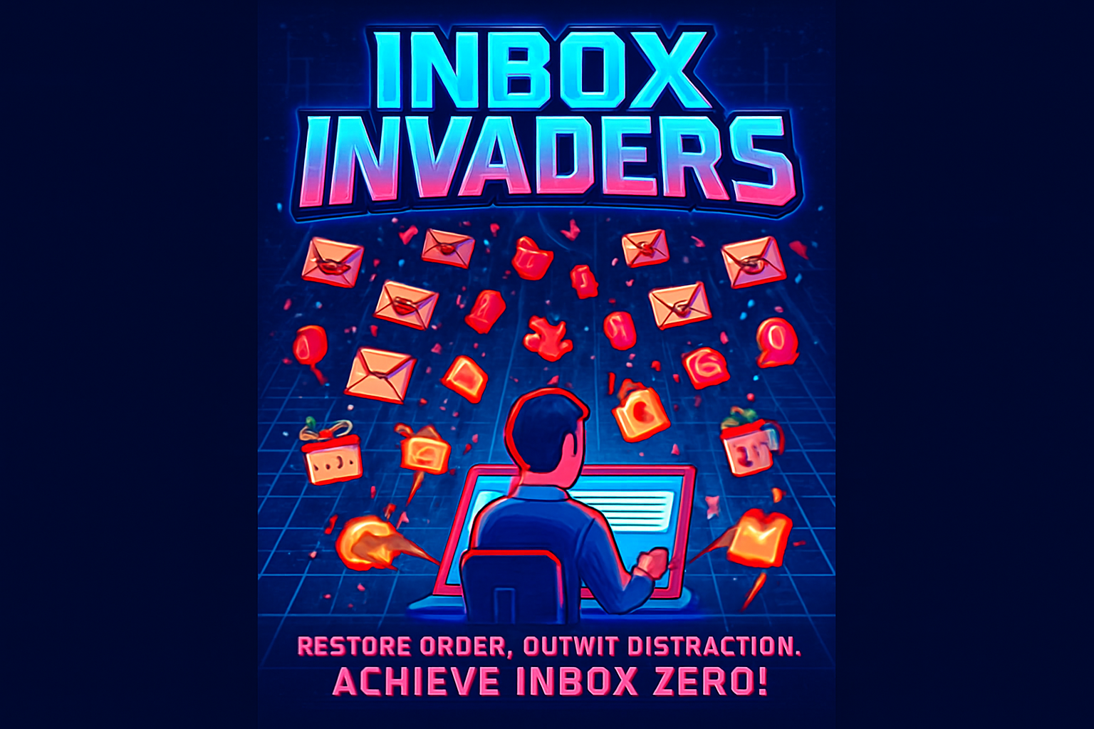 Inbox Invaders - Fixed Shooter Arcade by Jabali AI