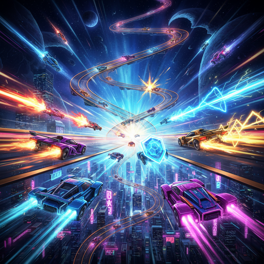 Neon Velocity: Combat Rush - 3D Racing by Jabali AI