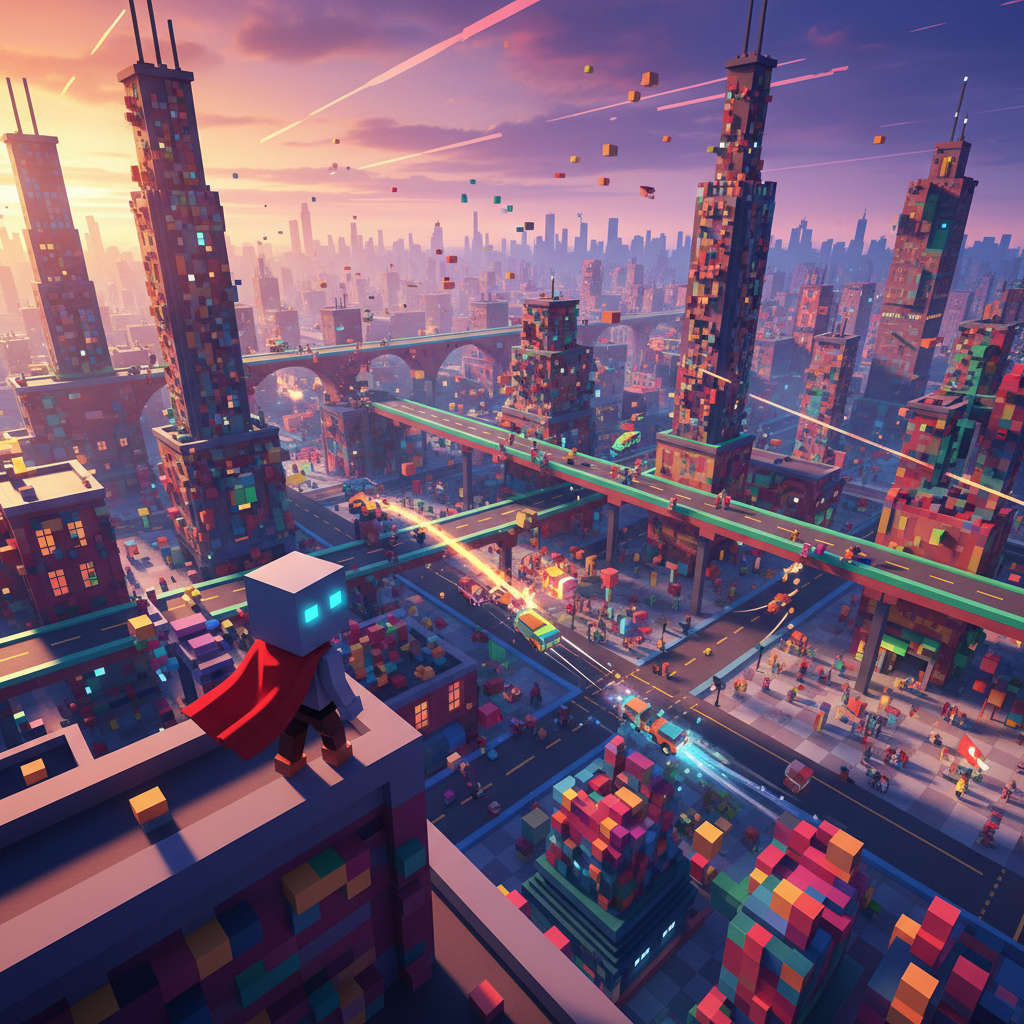 Infinite Cube City - 3D Open World by Jabali AI