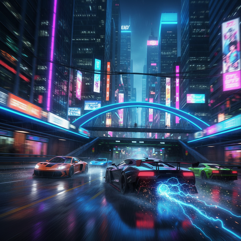 Neon Street Rivals - 3D Racing by Jabali AI