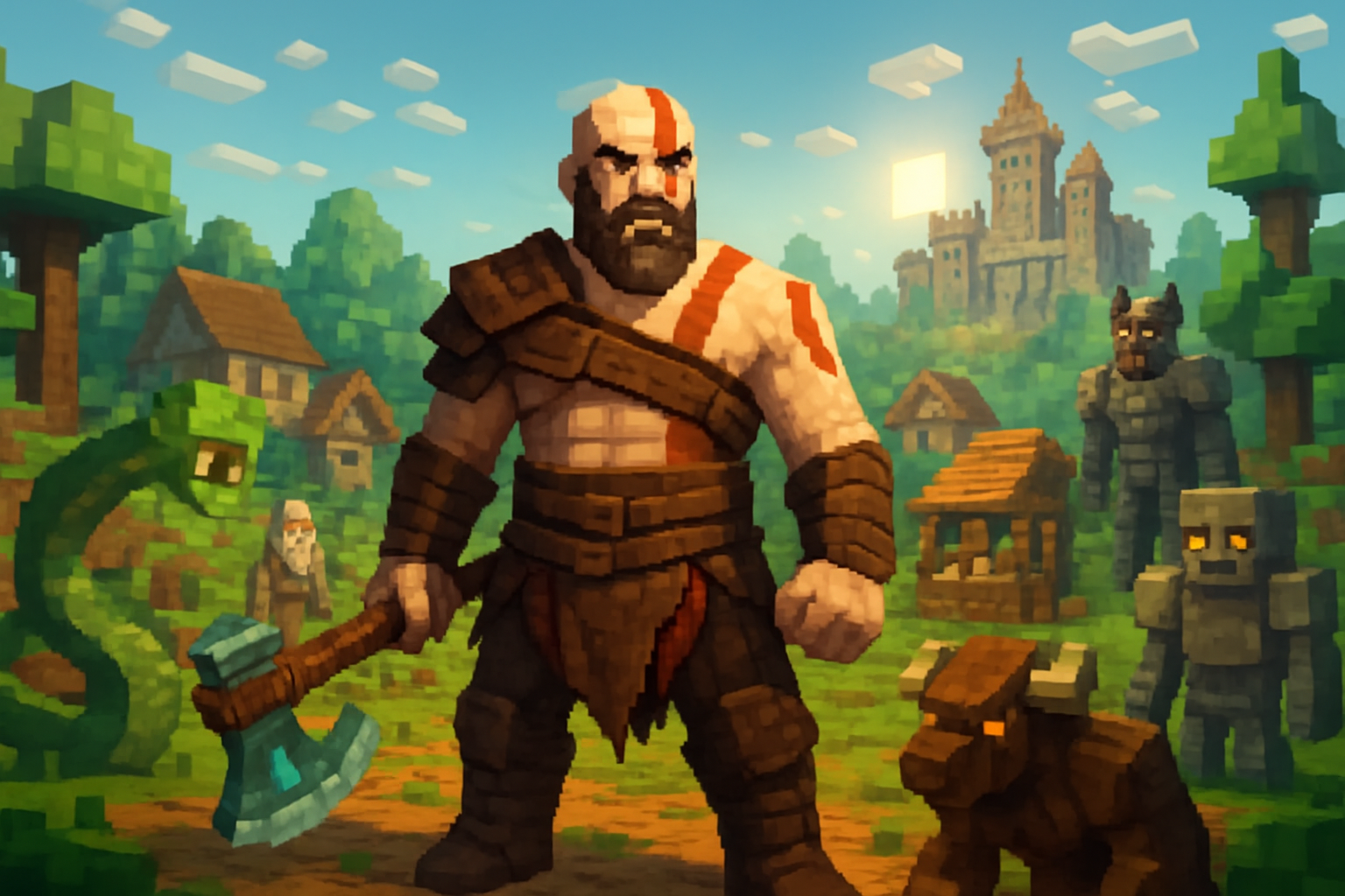 Mythic Blocks: Kratos Quest - Adventure RPG by Jabali AI