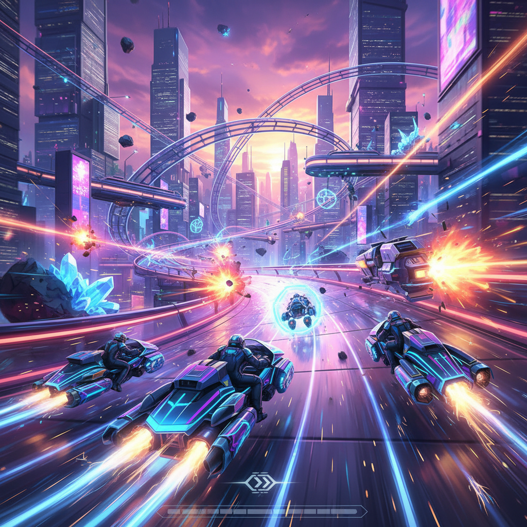 Neon Rush: Arena Combat - 3D Racing by Jabali AI