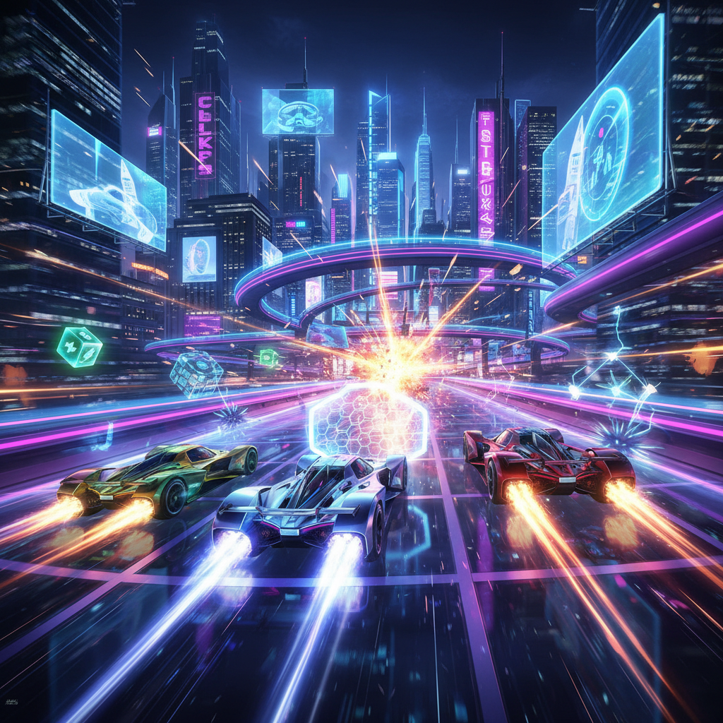 Neon Velocity: Combat Circuit - 3D Racing by Jabali AI