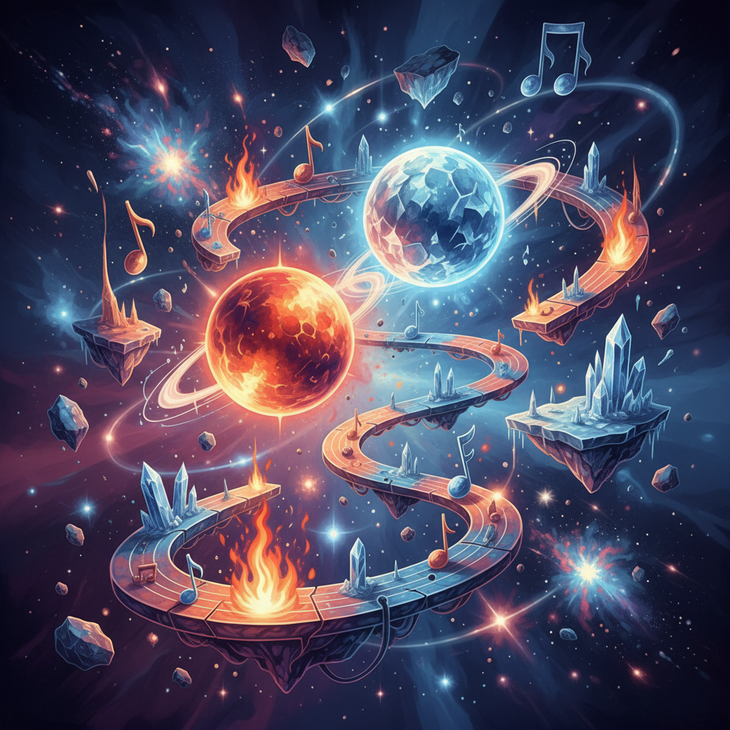 Dance of Fire and Ice - Rhythm Platformer by Jabali AI