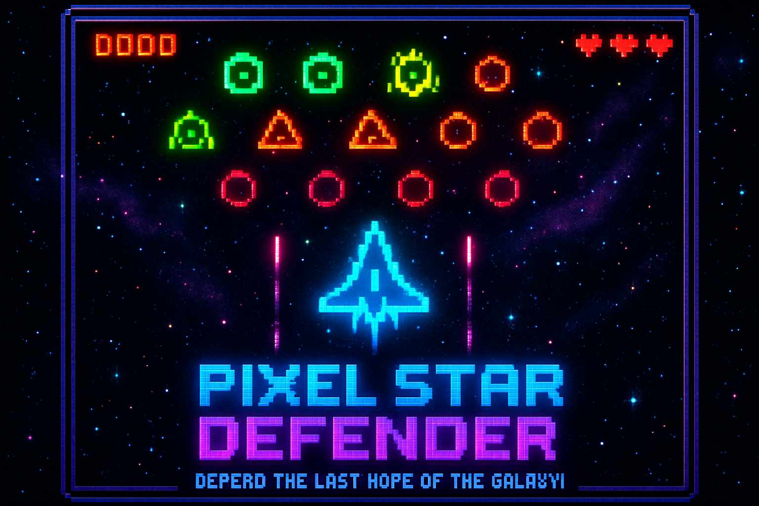 Pixel Star Defender - Fixed Shooter Arcade by Jabali AI
