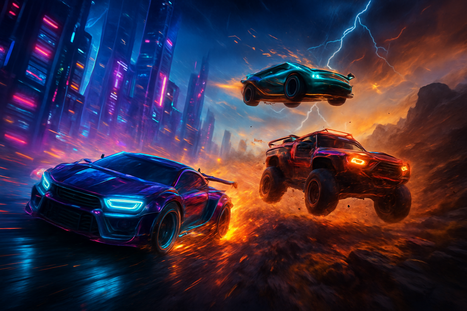 Neon Velocity: Combat Circuit - 3D Racing by Jabali AI