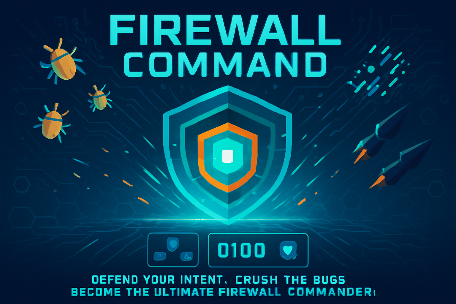 Firewall Command - Strategic Defense Arcade by Jabali AI
