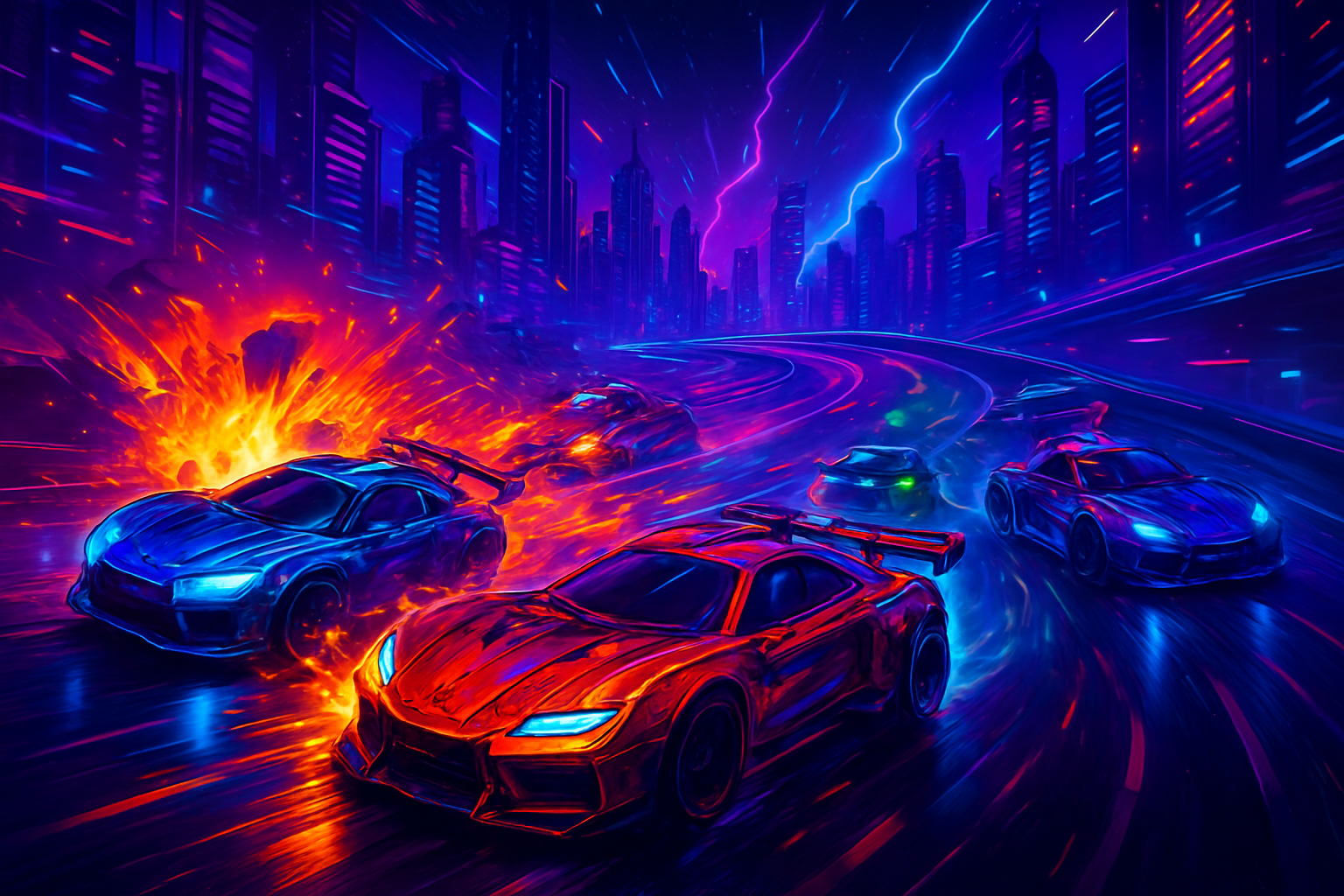 Neon Velocity: Combat Racer - 3D Racing by Jabali AI