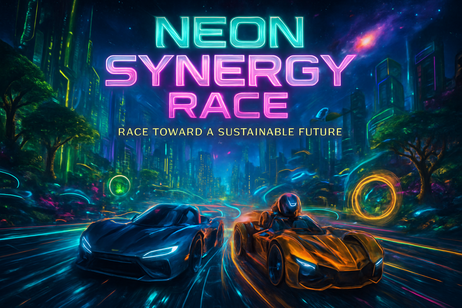 Neon Synergy Race - Fixed Shooter Arcade by Jabali AI