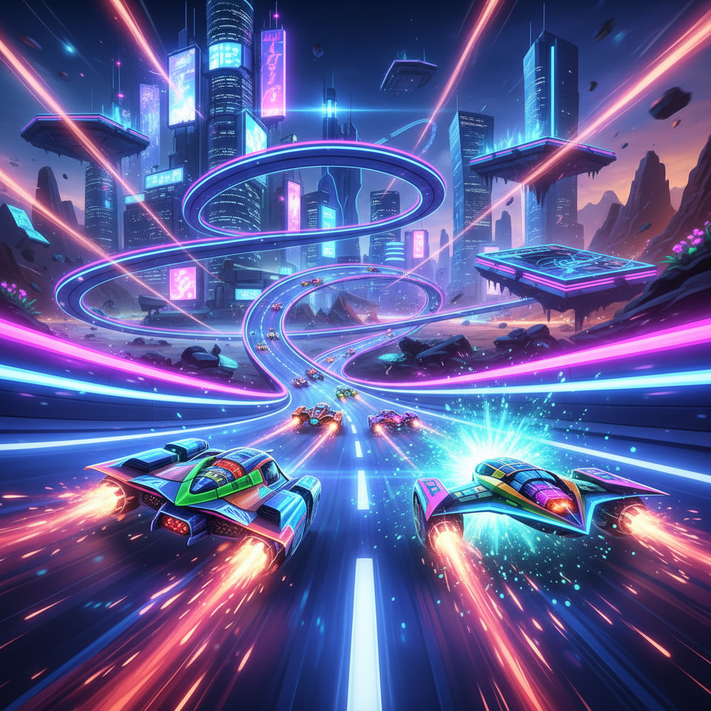 Neon Circuit Carnage - 3D Racing by Jabali AI