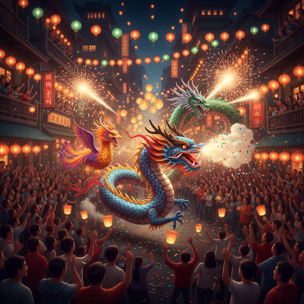 Dragon Parade Rush - Jabali AI Poster