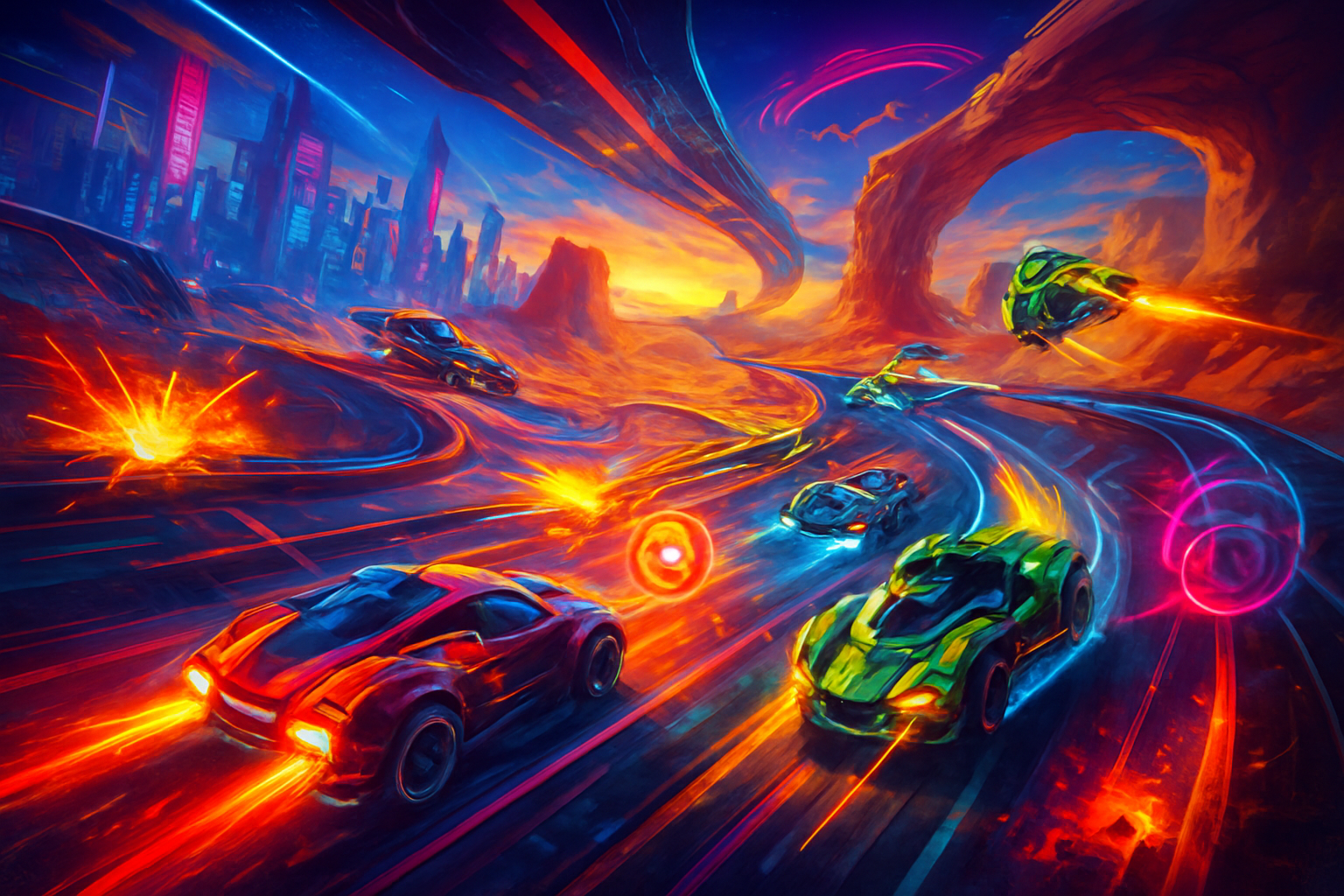 Neon Velocity: Combat Circuit - 3D Racing by Jabali AI