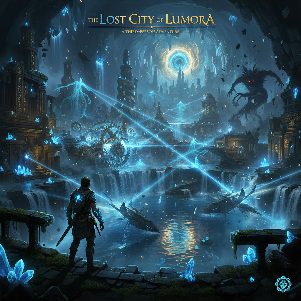 Lost City of Lumora - Jabali AI Poster