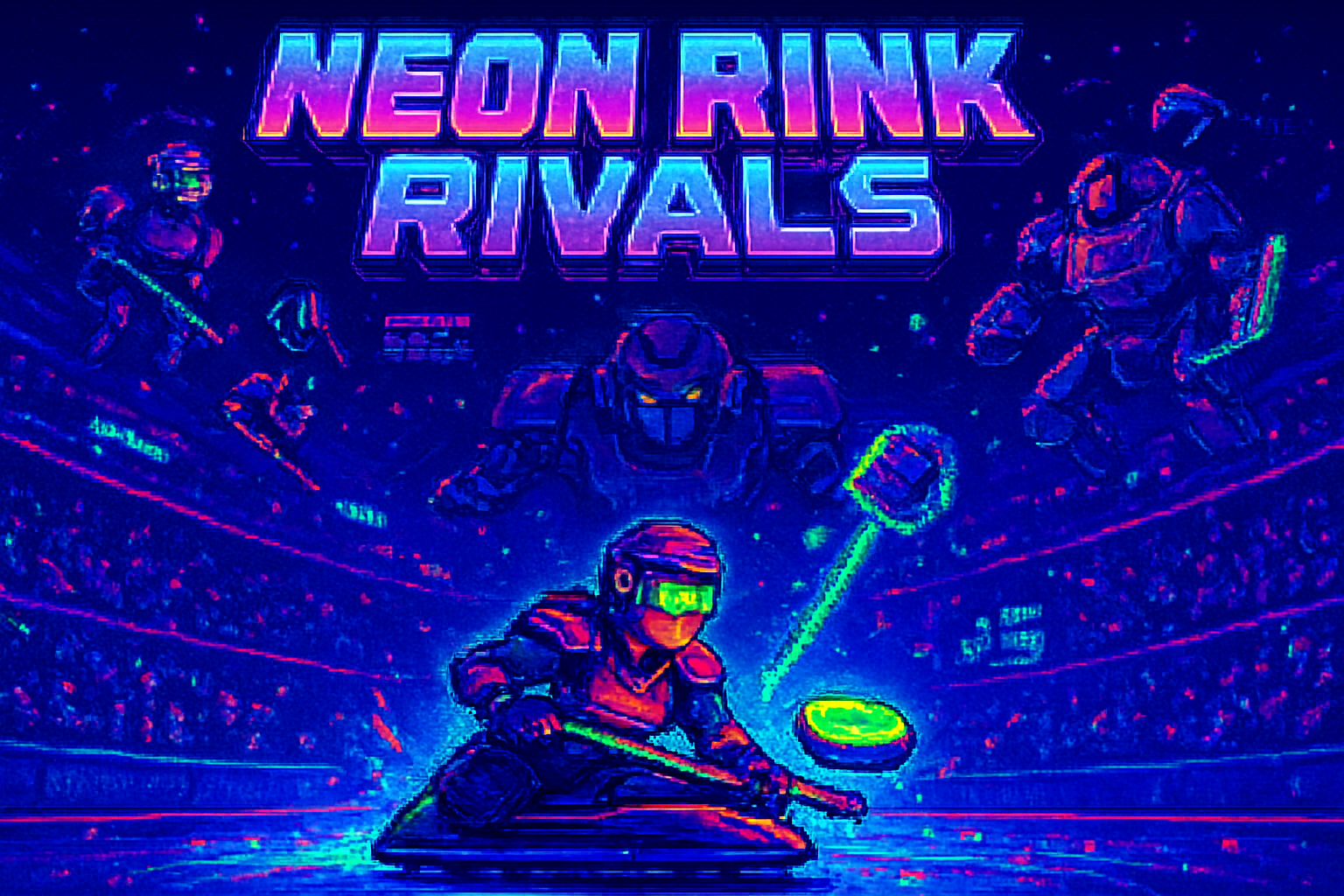 Neon Rink Rivals - Fixed Shooter Arcade by Jabali AI