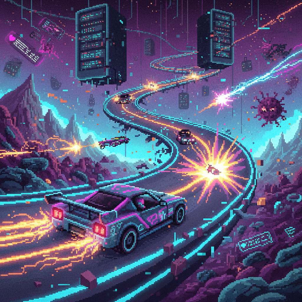 Datadrome: Neon Combat Racer - 3D Racing by Jabali AI