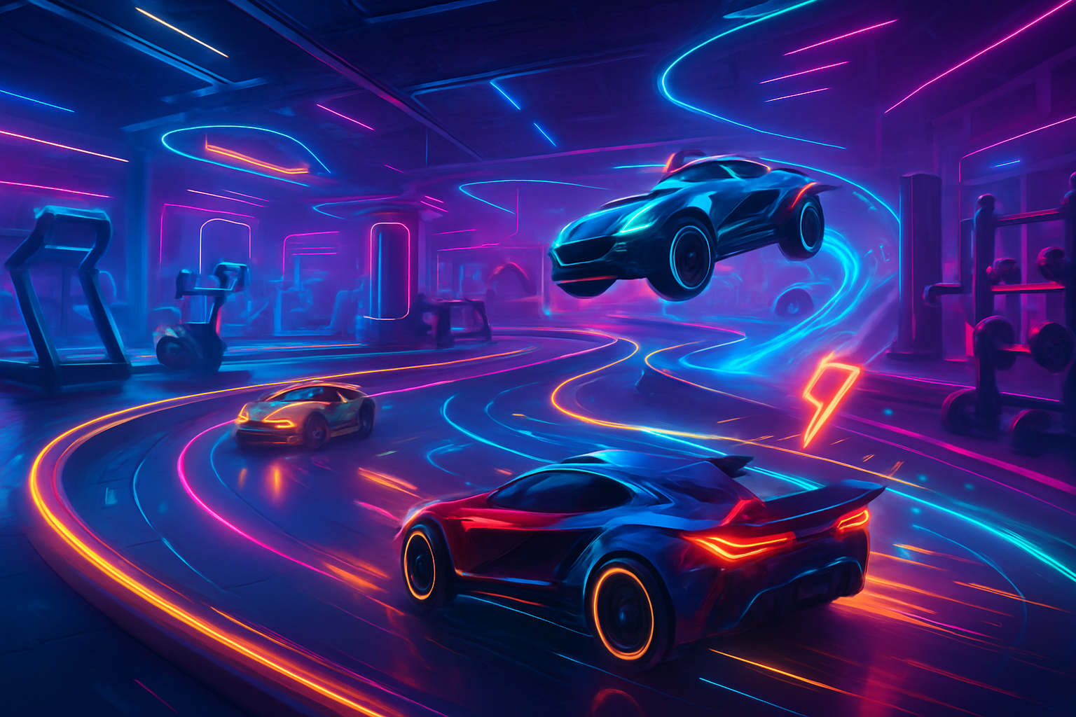 Neon Gym Racers - 3D Racing by Jabali AI