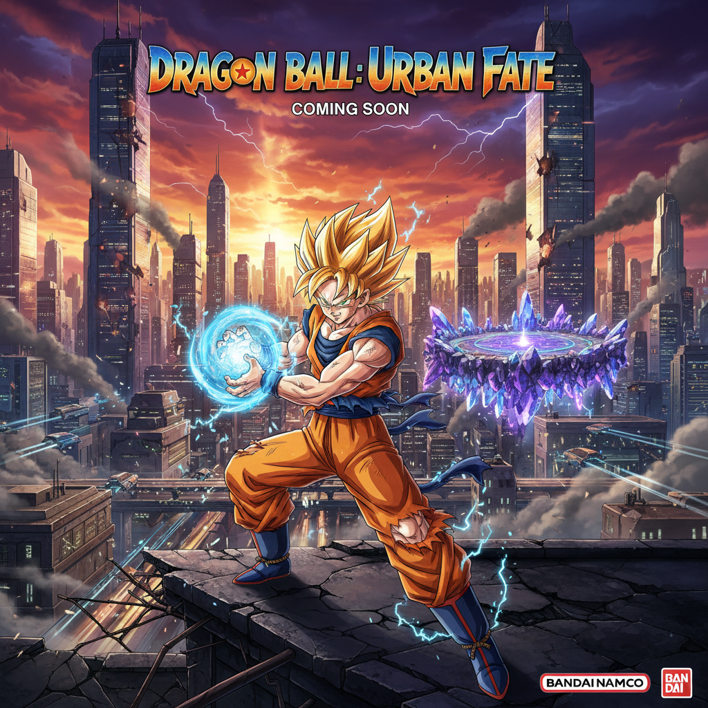 Goku's Urban Inferno - Jabali AI Poster