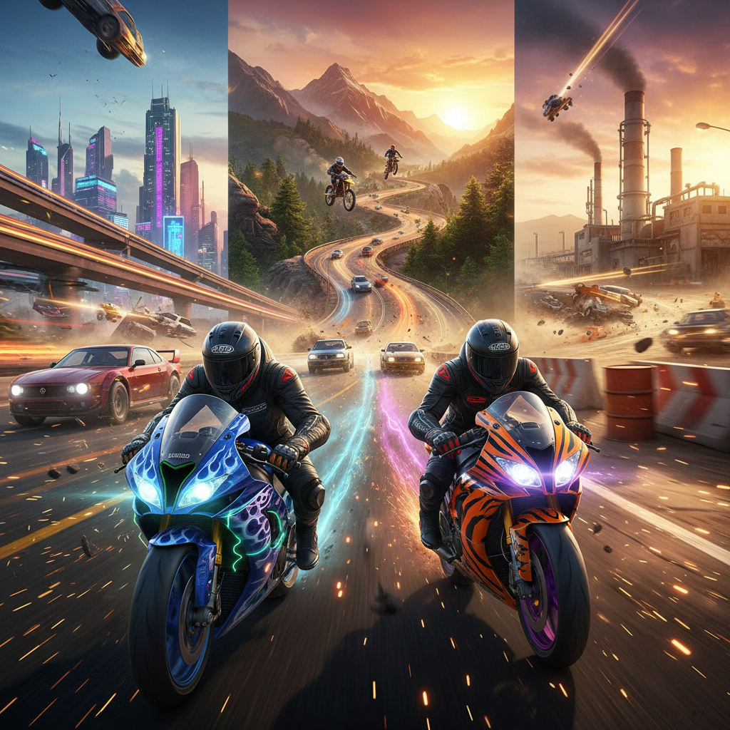 Urban Velocity: Bike Combat - 3D Racing by Jabali AI