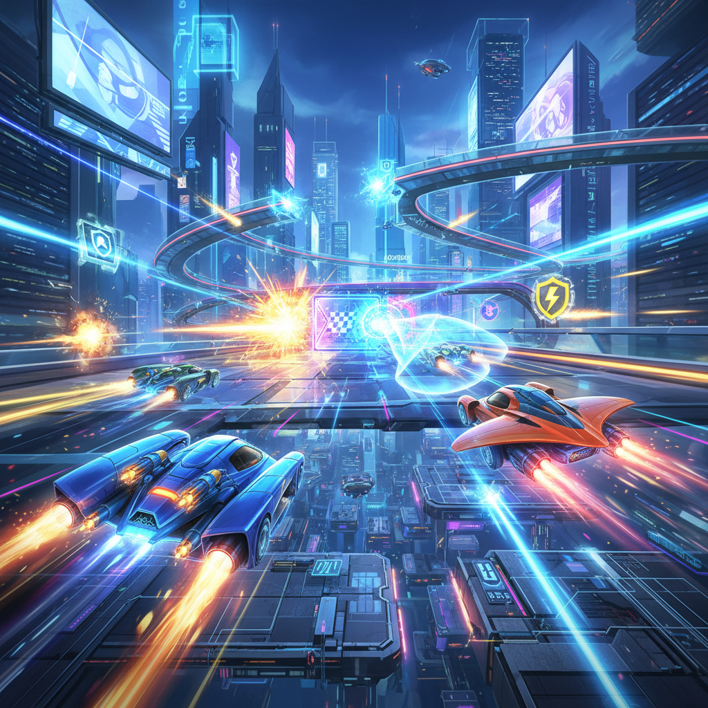 Neon Velocity: Combat Run - 3D Racing by Jabali AI