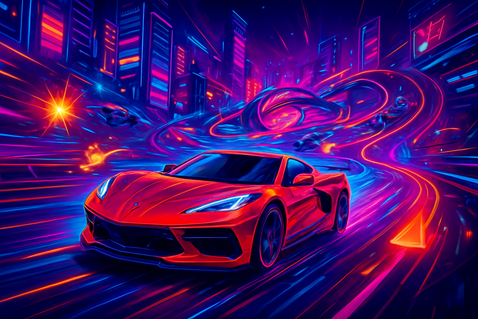 Neon Corvette Rivals - 3D Racing by Jabali AI