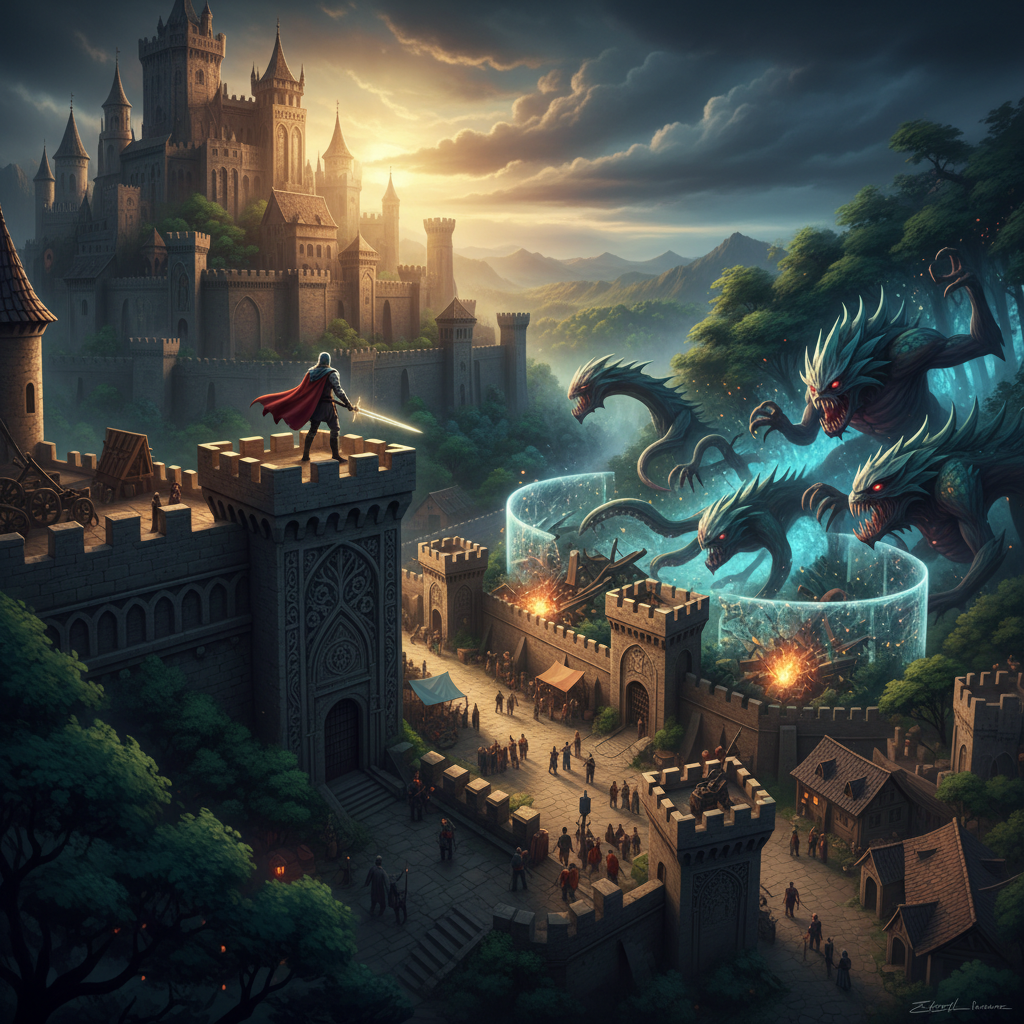 Fortress of Wild Dawn - Jabali AI Poster