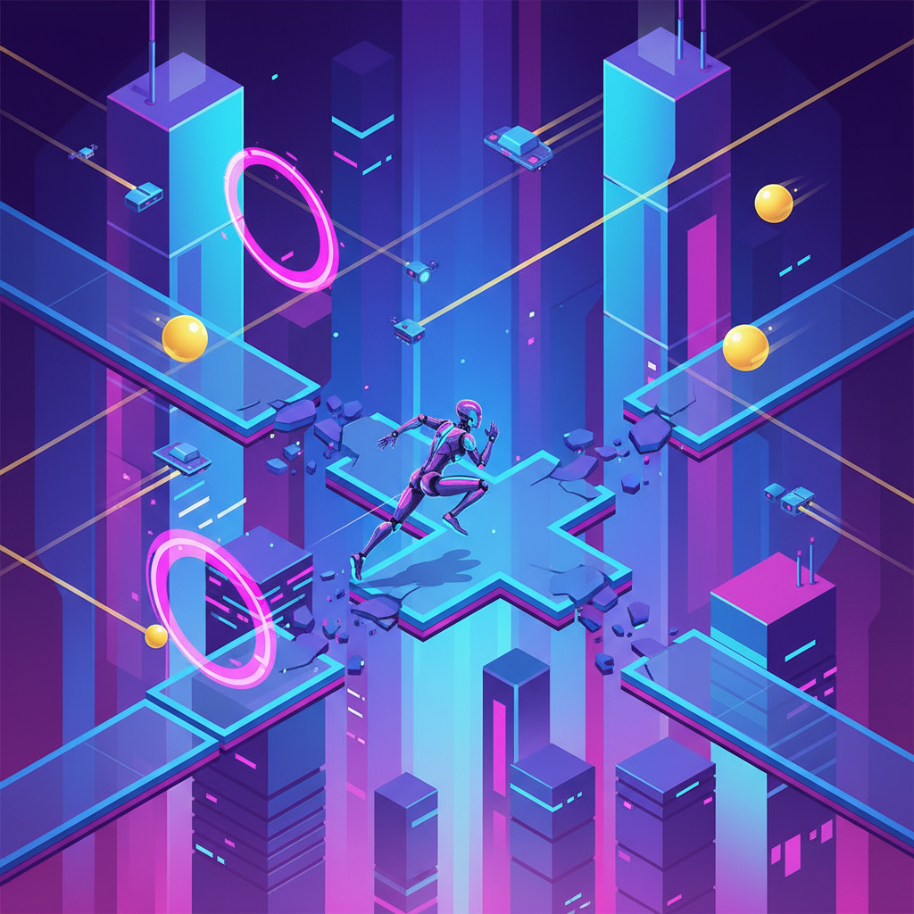 Prism Pulse Run - Rhythm Platformer by Jabali AI