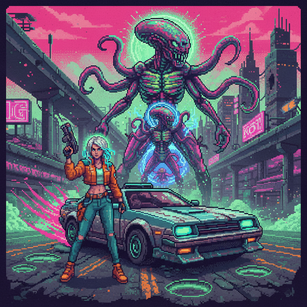 Neon Fallout Racer - Dungeon Crawler RPG by Jabali AI