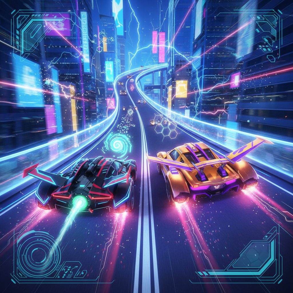 Neon Rivals: Combat Rush - 3D Racing by Jabali AI