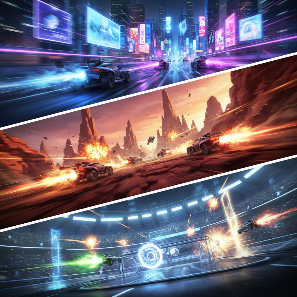 Neon Velocity: Combat Circuits - 3D Racing by Jabali AI
