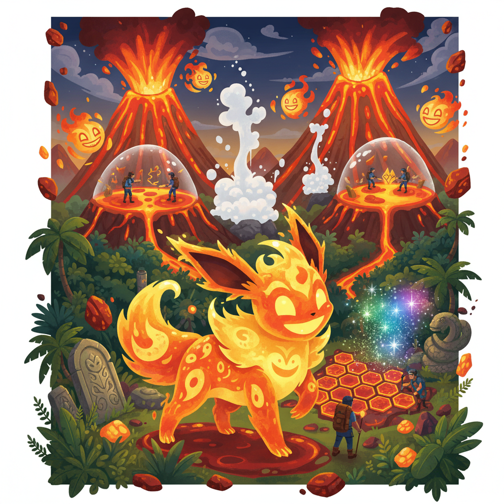 Volcano Quest: Island Ignition - Jabali AI Poster