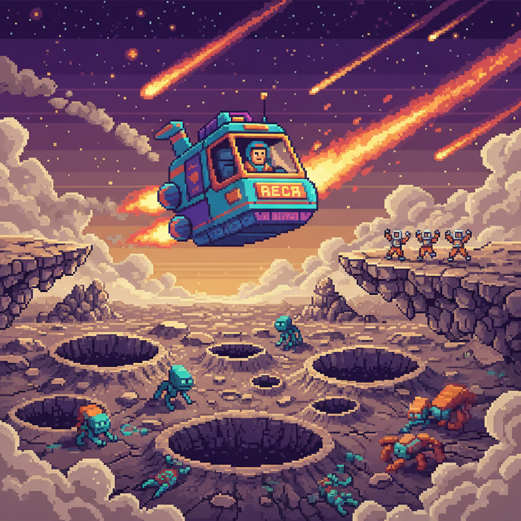 Pixel Lander Rescue - Crossing Arcade by Jabali AI
