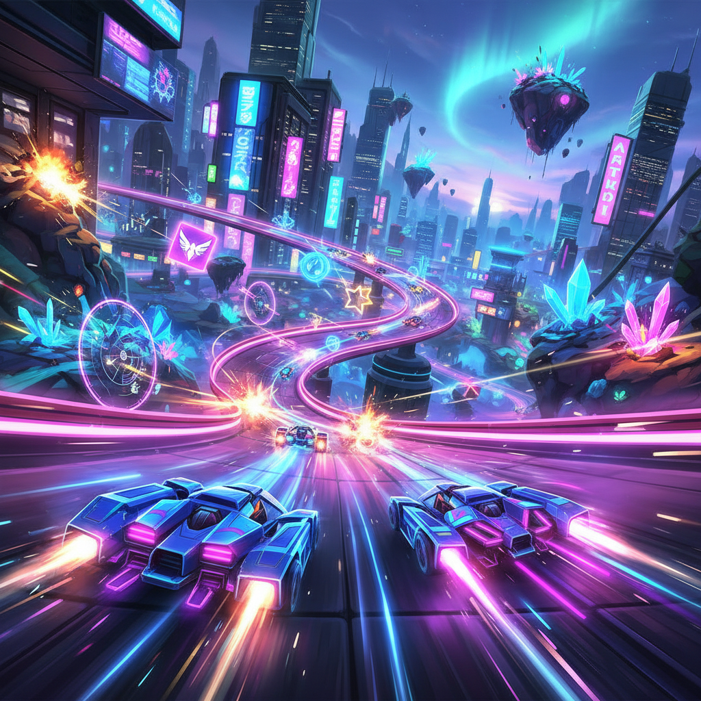 Neon Combat Circuit - 3D Racing by Jabali AI