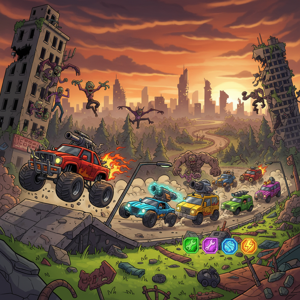 Zombie Road Rush - Jabali AI Poster