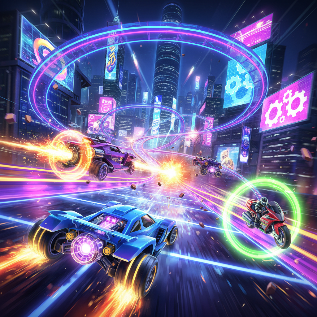 Neon Velocity: Turbo Combat - 3D Racing by Jabali AI