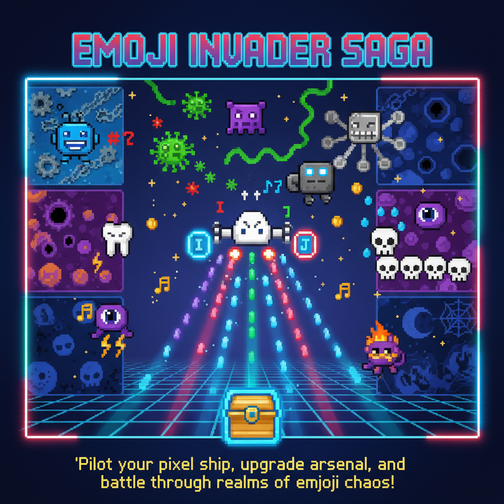Emoji Invader Saga - Fixed Shooter Arcade by Jabali AI